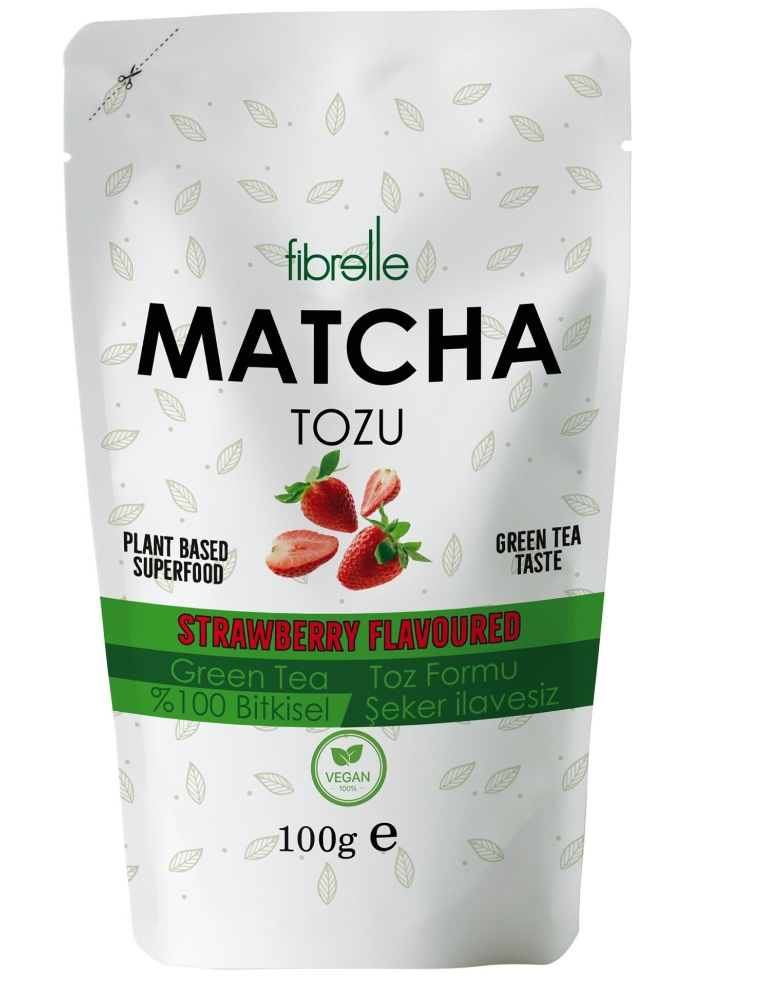 Fibrelle Matcha Çilek Aromalı 100g