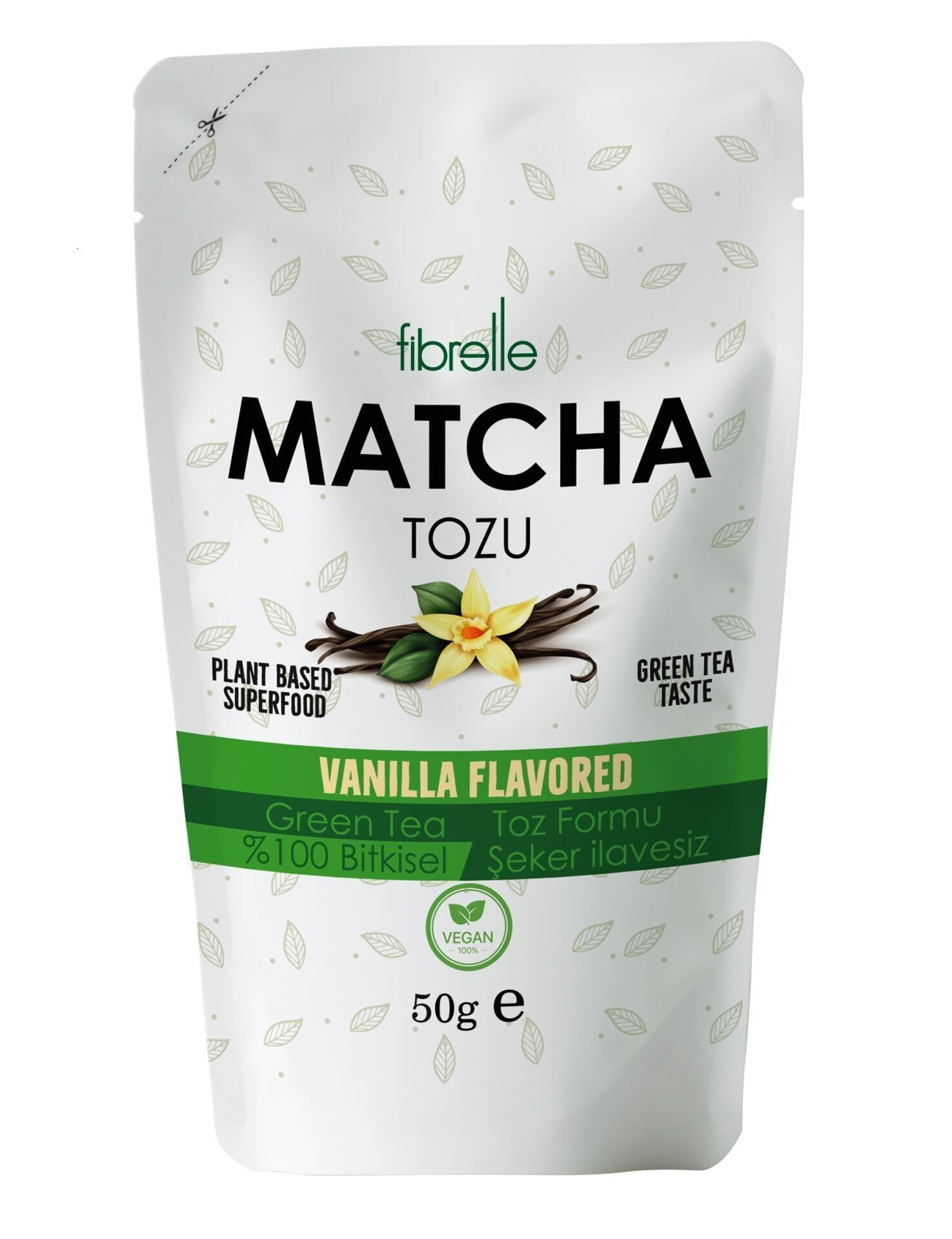Fibrelle Matcha Vanilya Aromalı 50g