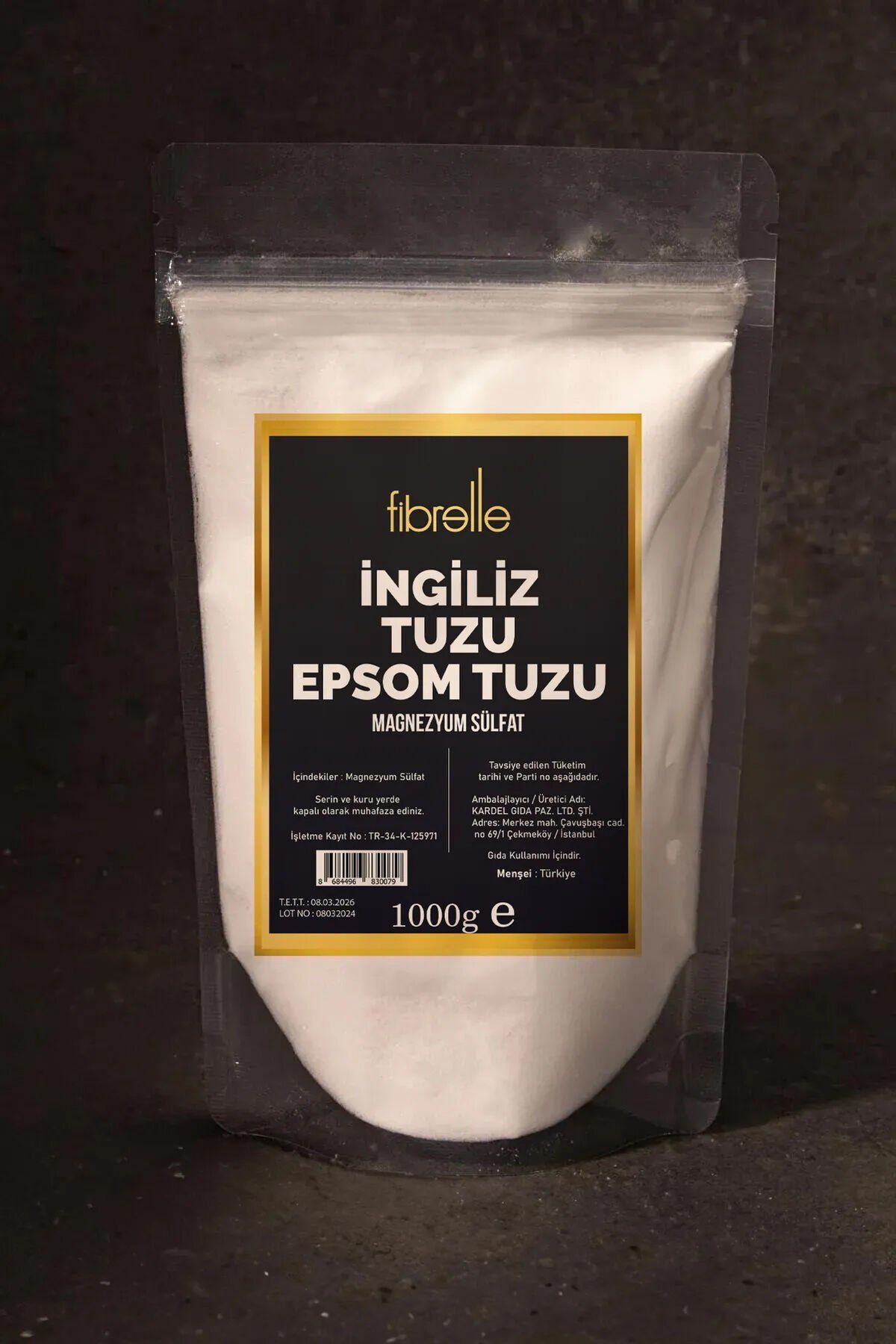 Fibrelle İngiliz Tuzu ( Epsom Tuzu ) Katkısız 1 Kg