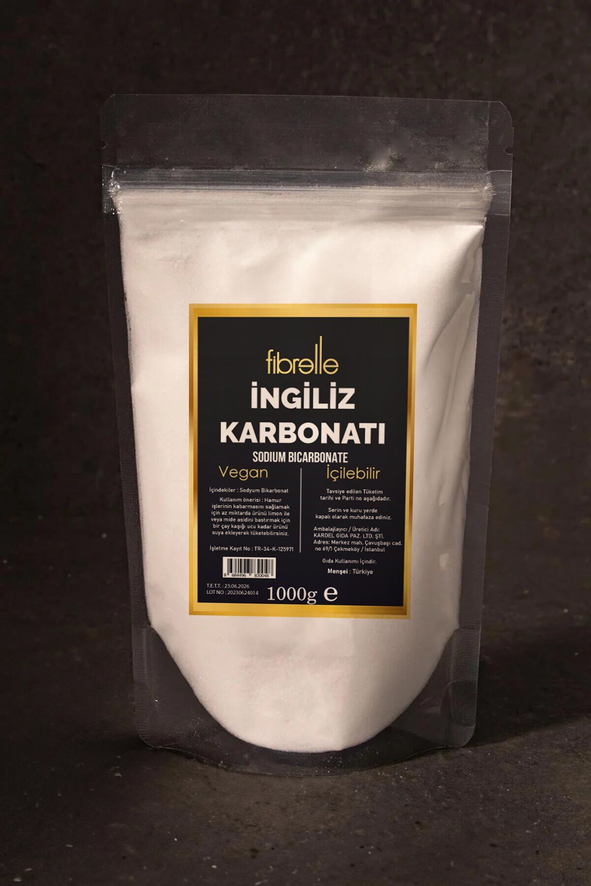 Fibrelle İngiliz Karbonatı Sodyum Bikarbonat 1 Kg