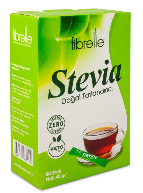 Fibrelle Ultra Stevialı Tatlandırıcı 0,5 gr (80 Adetlik) Kutu