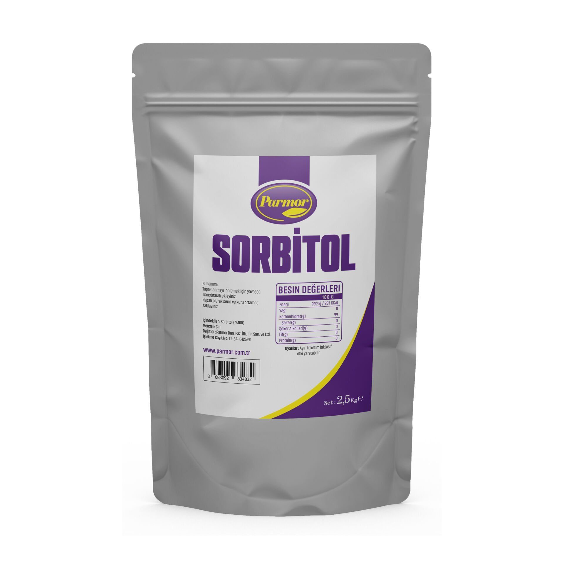 Parmor Sorbitol ( 2,5 Kg Doypak Ambalaj )