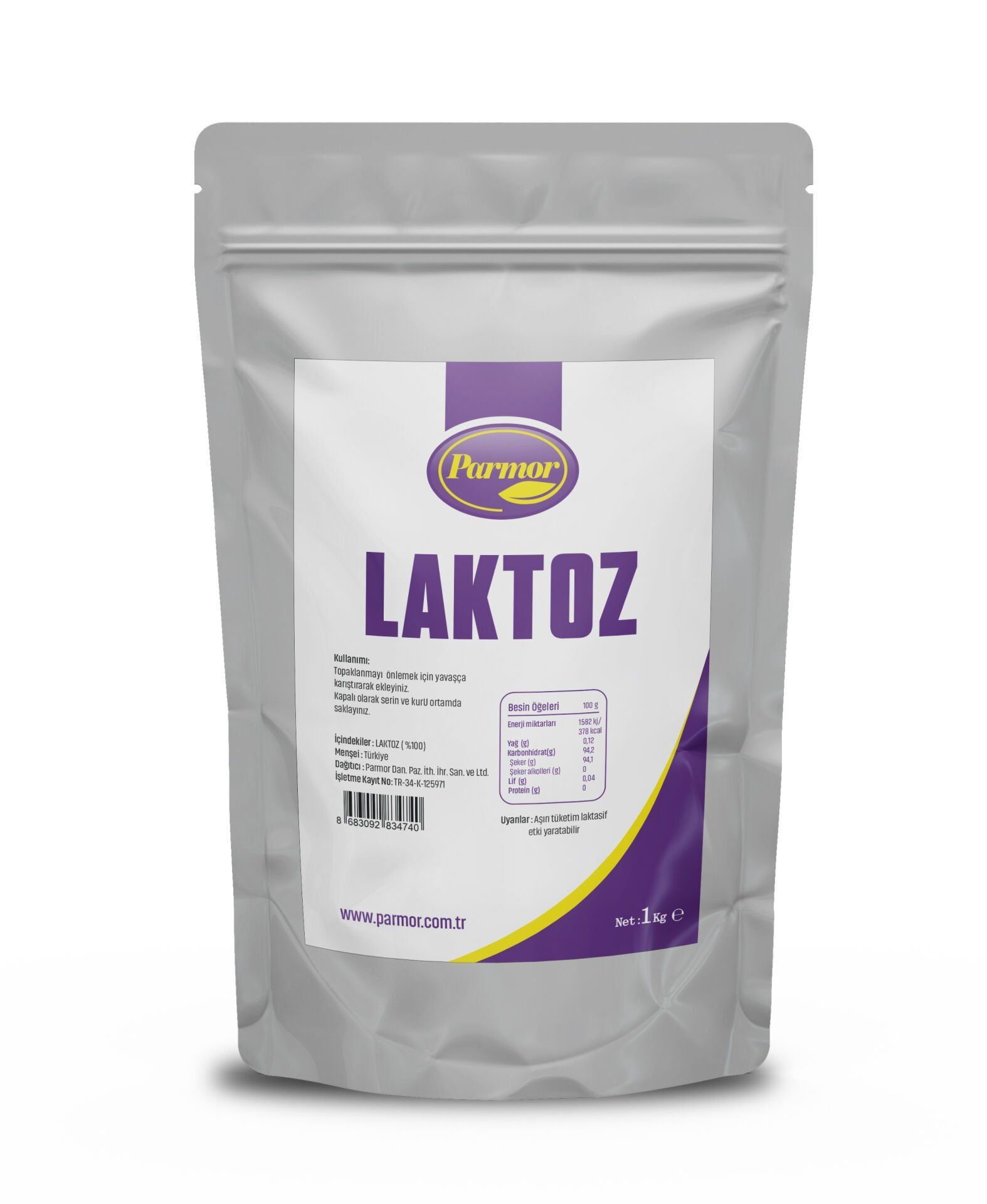 Parmor Laktoz 1kg Menşei: Türkiye
