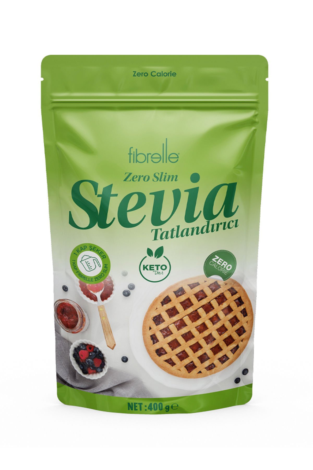 Fibrelle Zero Slim Stevia Tatlandırıcı 400 g