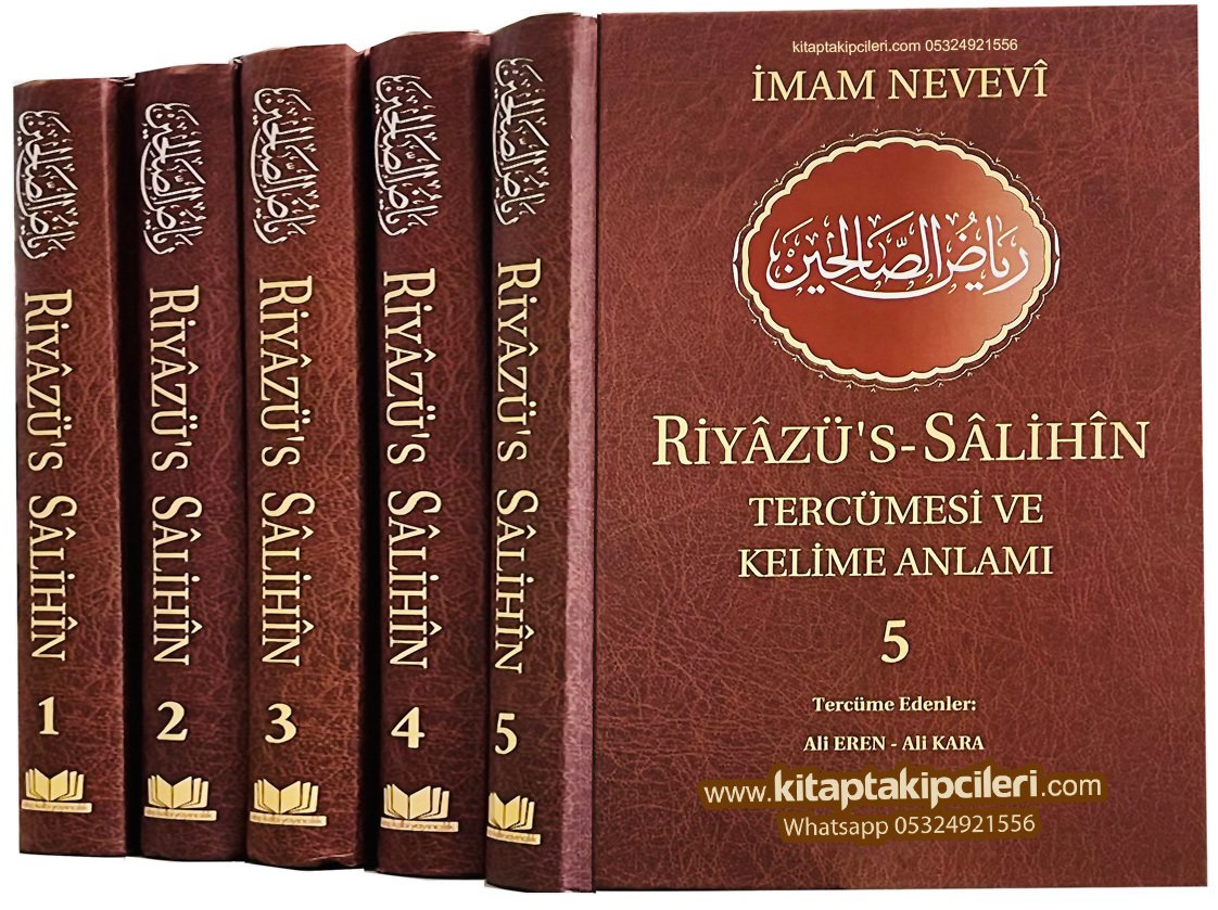 Kelime Mealli Riyazüs Salihin Tercümesi Kelime Anlamı İmam Nevevi, Arapça Türkçe Kırık Manalı Hadisler, Tercüme Ali Eren, Ali Eren, Türkçe Arapça, 1896 Hadisi Şerif, Şamua Kağıt 5 Cilt Toplam 2720 Sayfa