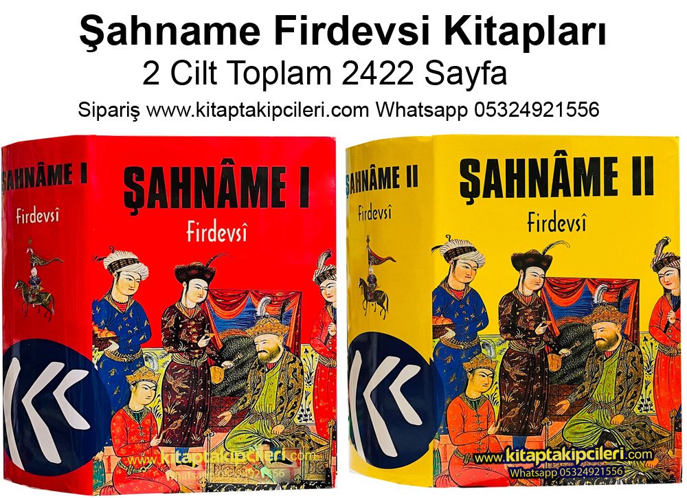 Şahname Firdevsi Kitapları 2 Cilt Toplam 2422 Sayfa