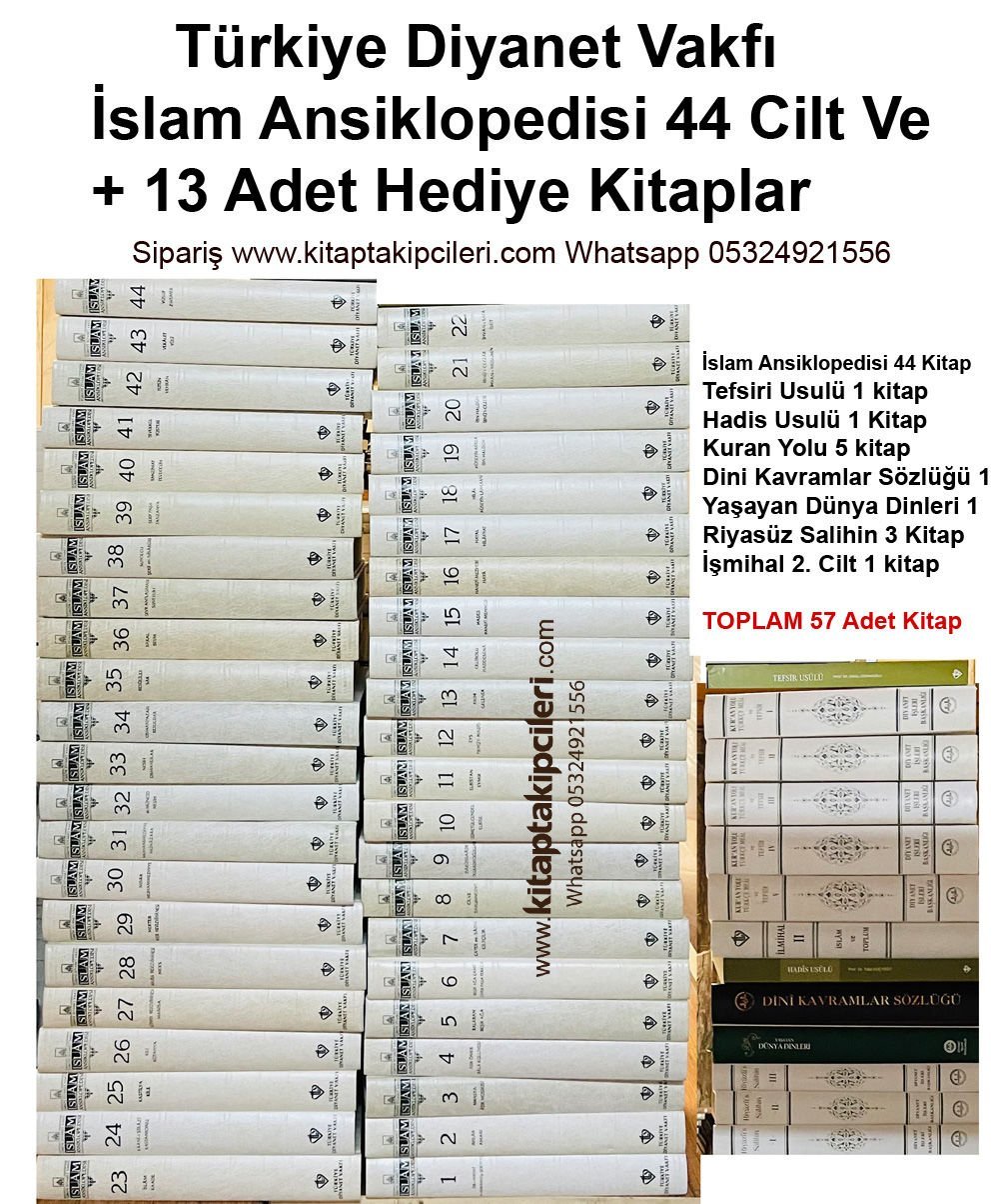 Diyanet İslam Ansiklopedisi 44 Cilt + 13 Hediye Kitap Toplam 57 Kitap