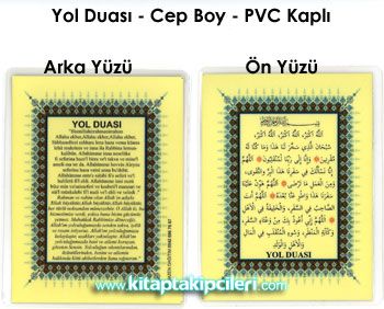 YOL Duası Arapça Türkçe Okunuş ve Anlamı PVC Kapl Cep Boy