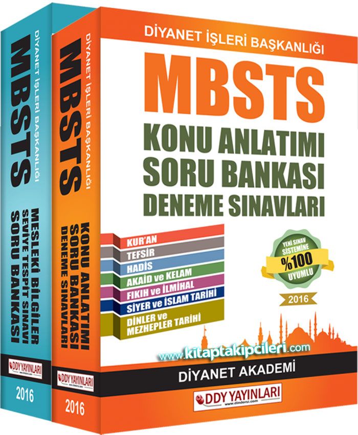MBSTS Konu Anlatımı ve Soru Bankası Deneme Sınavları, Diyanet Akademi DDY Yayınları, 2 Kitap Toplam 1542 Sayfa