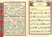 41 Yasin ve Sureler, Bilgisayarlı Hatlı Elmalılı Muhammed Hamdi Yazır, Arapça Türkçe Okunuşları ve Açıklamaları, Fihristli Cep Boy