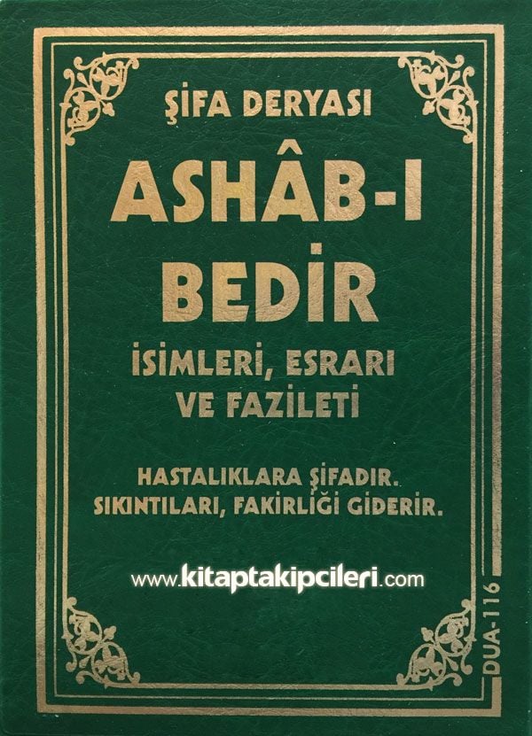 Ashabı Bedir İsimleri Esrarı ve Fazileti Şifa Deryası, Arapça Türkçe Çanta Boy
