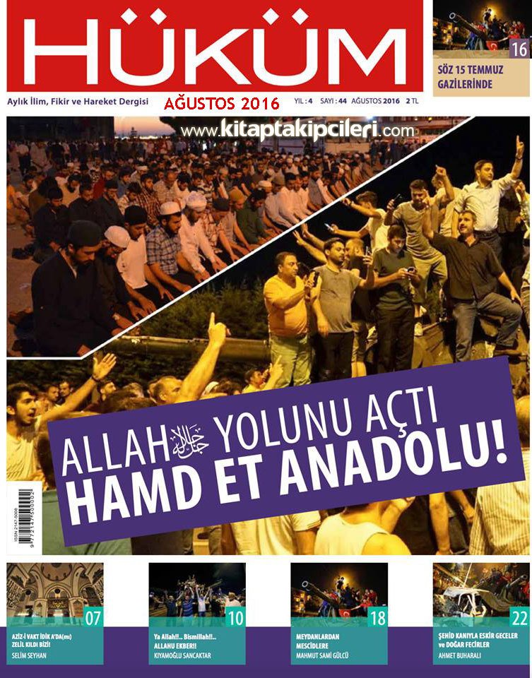 Hüküm Dergisi Ağustos 2016 Sayısı