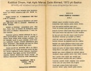 Kuddusi Divanı, Hak Aşıkı Meraşi Zade Ahmed, 1973 yılı Baskısı