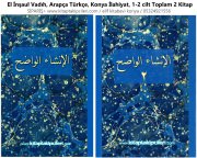 El İnşaul Vadıh, Arapça Türkçe, Konya İlahiyat, 1-2 cilt Toplam 2 Kitap