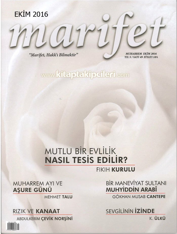 Marifet Dergisi EKİM 2016 Muharrem Sayısı