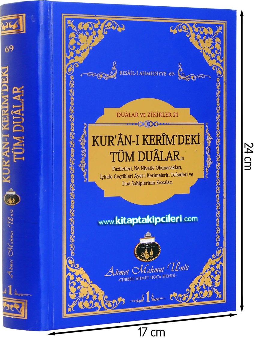 Kuranı Kerimdeki Tüm Dualar ve Faziletleri, Dualar ve Zikirler, Cübbeli Ahmet Hoca, Büyük Boy Ciltli, 672 Sayfa