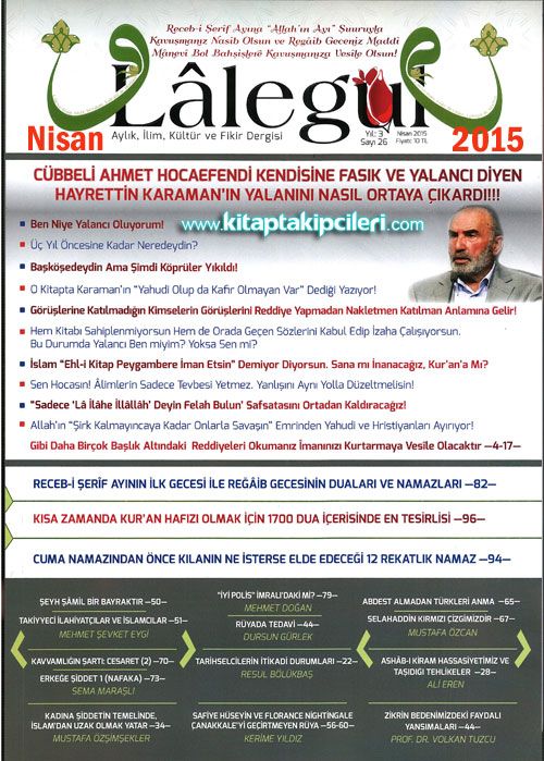Lalegül Dergisi Nisan 2015 Sayısı, Kısa Zamanda Hafız Olma Duası Cübbeli