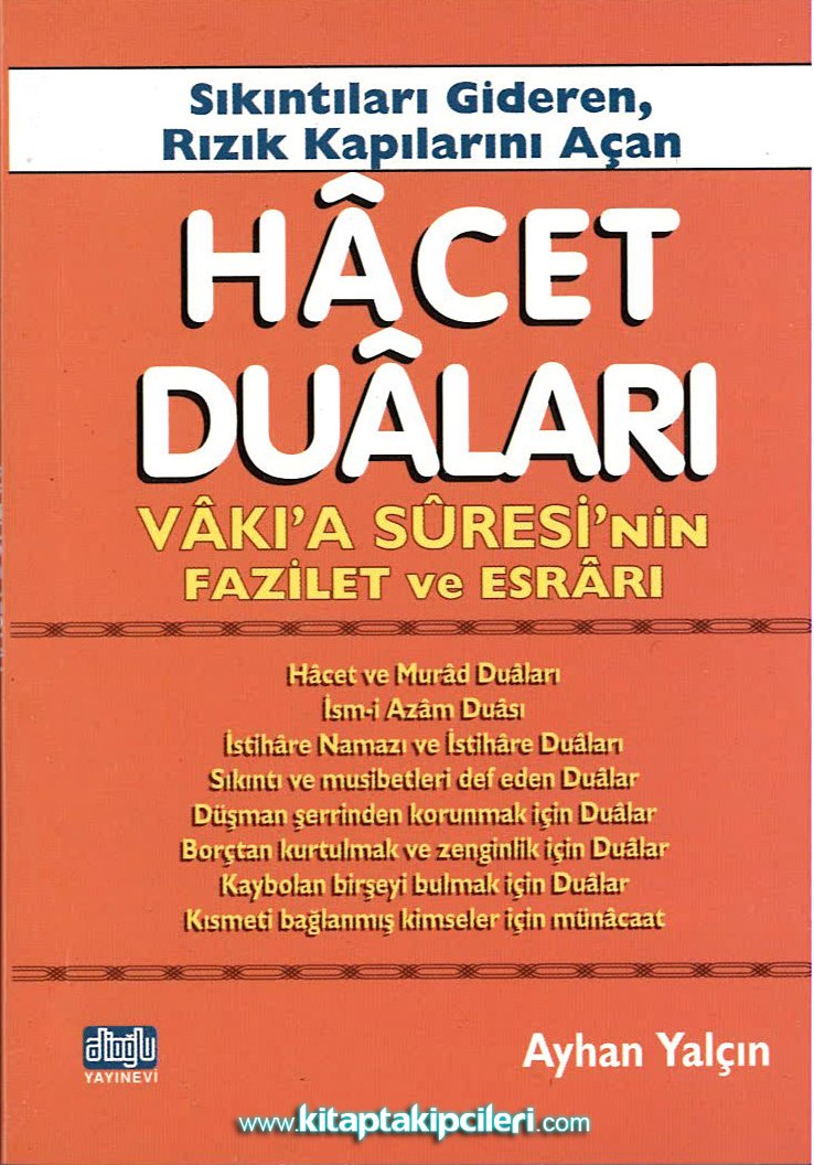 Hacet Duaları, Vakıa Suresinin Fazilet Ve Esrarı, Sıkıntıları Gideren, Rızık Kapılarını Açan Dualar, AYHAN YALÇIN, Cep Boy