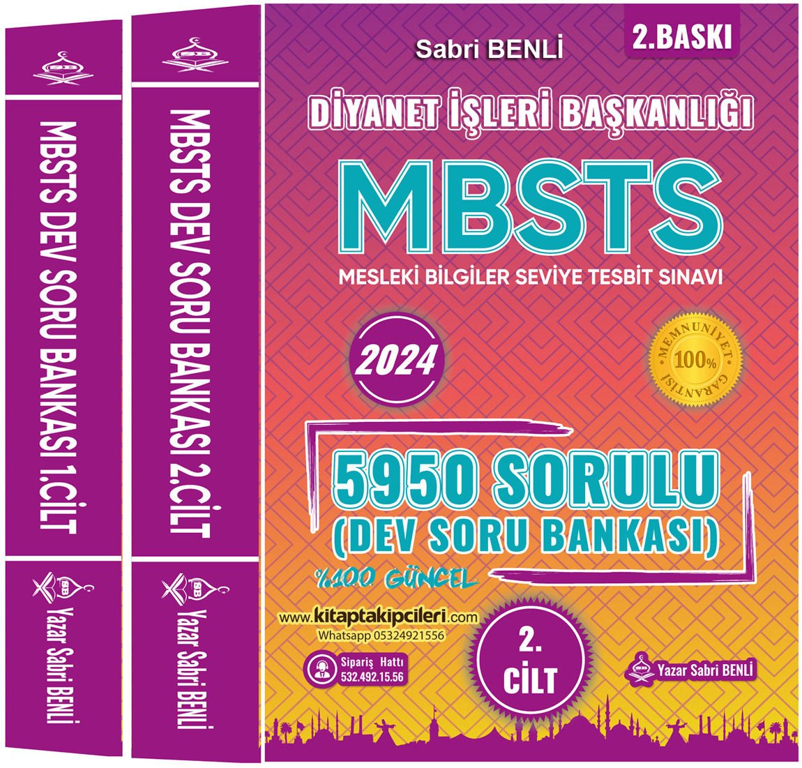 2024 MBSTS Soru Bankası, Sabri Benli, Diyanet 5950 Sorulu Dev Soru Bankası Konu Testleri, %100 Güncel 2 Kitap Toplam 900 Sayfa