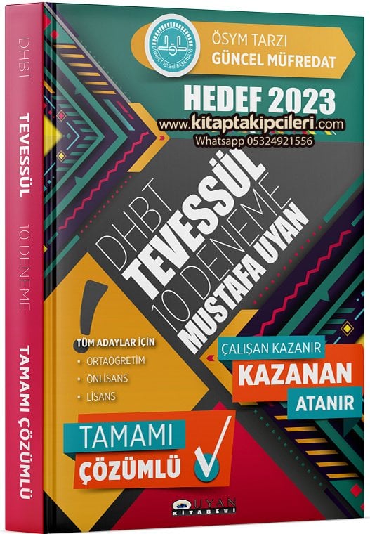 DHBT Tevessül 10 Deneme Test Kitabı, Mustafa Uyan, Tüm Adaylar İçin Tamamı Çözümlü, 400 Soru 140 Sayfa