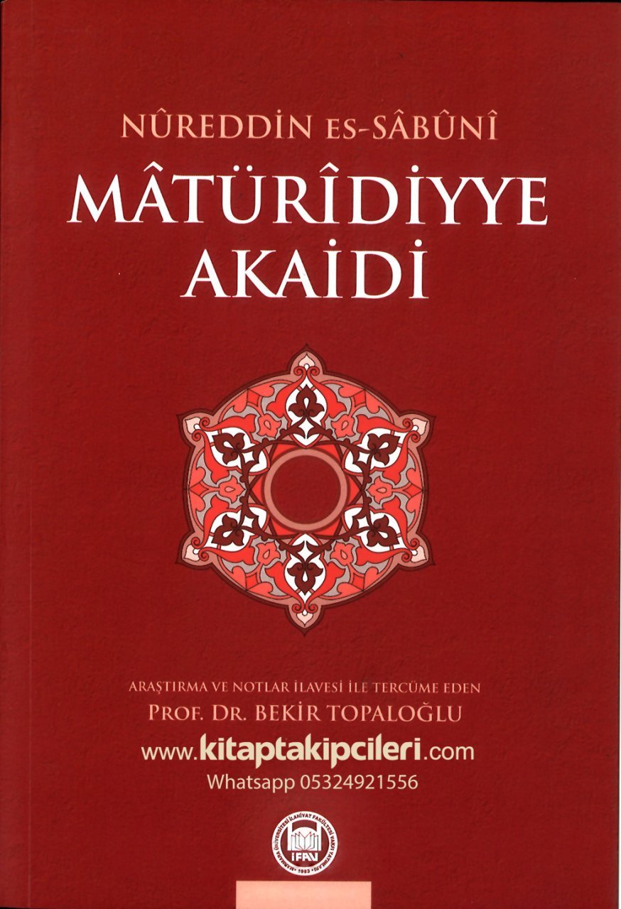 Maturidiyye Akaidi El Bidaye Fi Usuliddin, Arapça Türkçe, Nureddin Es Sabuni, Bekir Topaloğlu