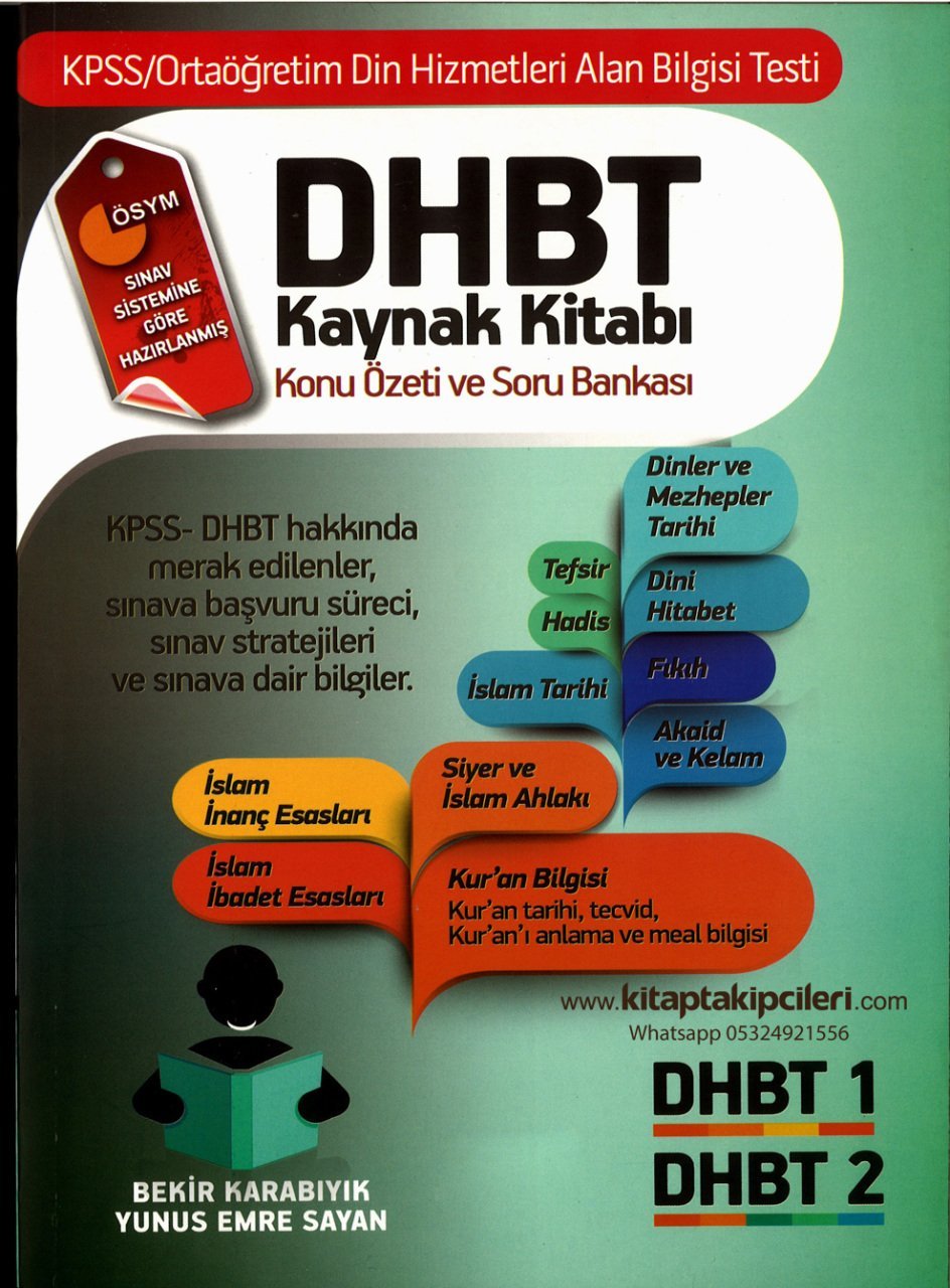 DHBT Kaynak Kitabı Ortaöğretim Konu Özeti ve Soru Bankası KPSS, Bekir Karabıyık, Yunus Emre Sayan 456 Sayfa