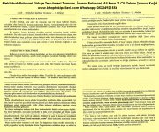 Mektubatı Rabbani Türkçe Tercümesi Tamamı, İmamı Rabbani, Ali Kara, 2 Cilt Takım Şamua Kağıt 1260 Sayfa