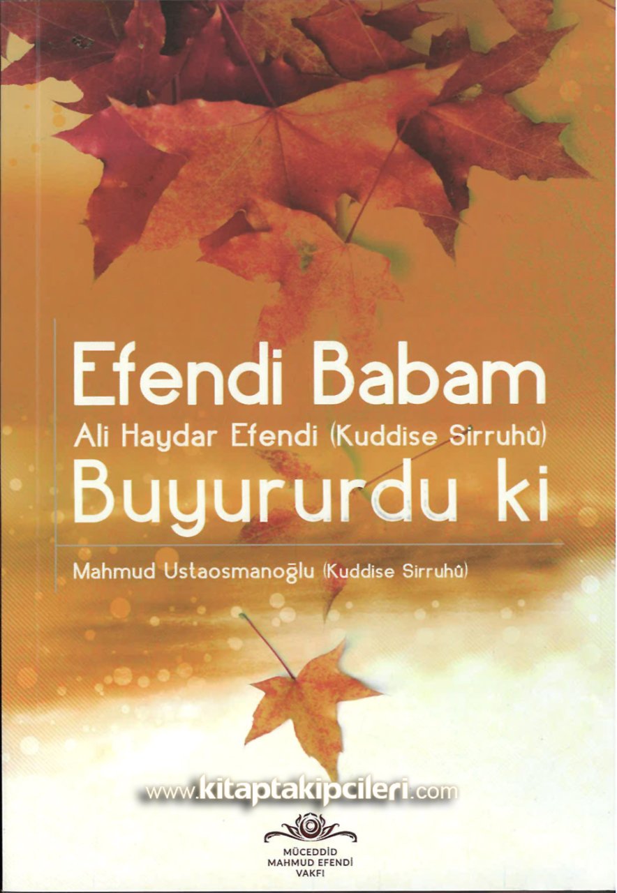 Efendi Babam Ali Haydar Efendi k.s Buyururdu ki, Mahmut Ustaosmanoğlu Efendi K.s