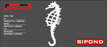 Denizatı (Seahorse) 3 Boyutlu Puzzle Seti (6+ yaş)
