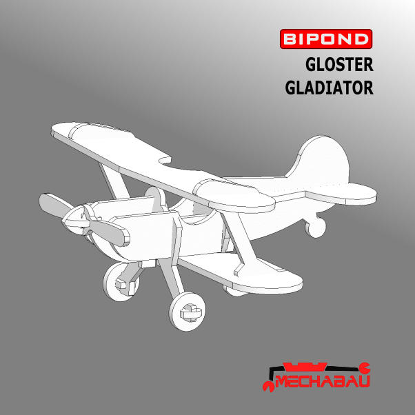 Gloster Gladiator 3 Boyutlu Puzzle Seti (6+ yaş)