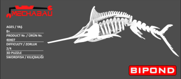 Kılıçbalığı (Swordfish) 3 Boyutlu Puzzle Seti (8+ yaş)