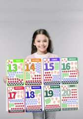 Matematik Posterleri Sayılar 1-20 İspanyolca