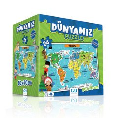 24 Parça Dünyamiz Maxi Boy Eğitici Puzzle (3+ yaş)