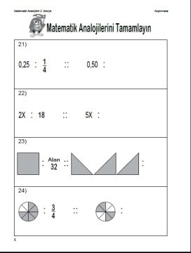 Matematik Analojileri 2. Seviye Kitabı (4 - 5.sınıflar)