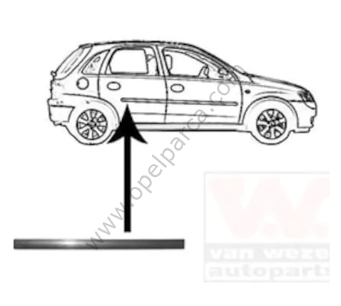 CORSA C ARKA SAĞ KAPI ÇITASI 4 KAPI