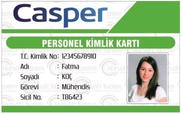 PERSONEL KİMLİK KARTI (PROXİMİTY - MİFARE KART BASKILI) - MATBAA BASKISI - FİRAMAYA ÖZEL TASARIM - 100 ADET KART