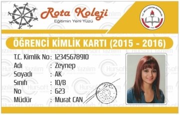 KOLEJ ÖĞRENCİ KİMLİK KARTI (PROXİMİTY - MİFARE KART BASKILI) - MATBAA BASKISI - KOLEJE ÖZEL TASARIM - 100 ADET KART