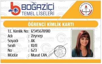 LİSE ÖĞRENCİ KİMLİK KARTI (PROXİMİTY - MİFARE KART BASKILI) - MATBAA BASKISI - ÖZEL TASARIM - 100 ADET KART