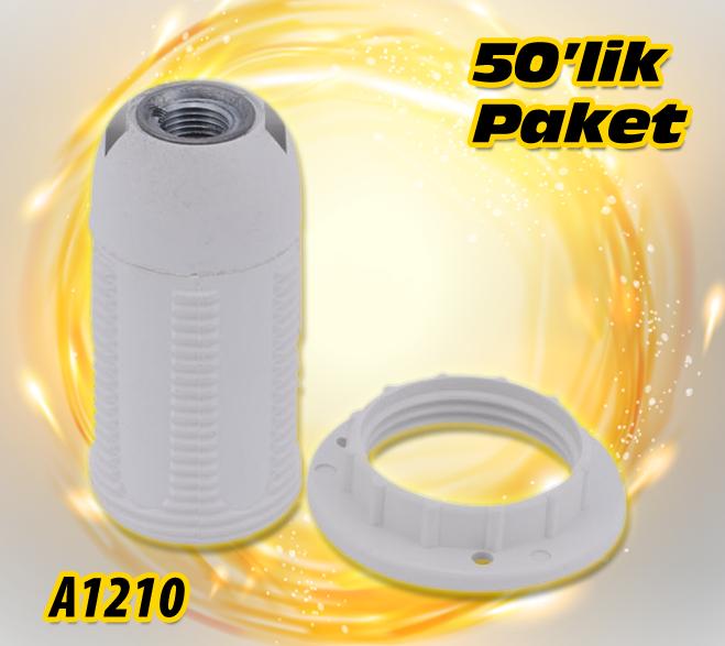 A1210 - E-14 DİŞLİ DUY BEYAZ (50'lik paket)