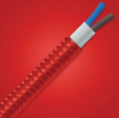Örgülü Dekoratif Kablo 2X0,50 mm² - Kırmızı