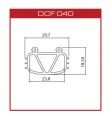DCF040 Silikon derz fitili(29*18mm)