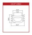 DCF060 Silikon derz fitili(30*18mm)