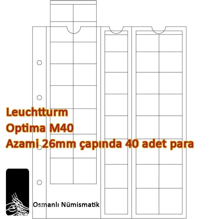 Optima M40/26 Madeni Para Sayfası (5'li Paket)