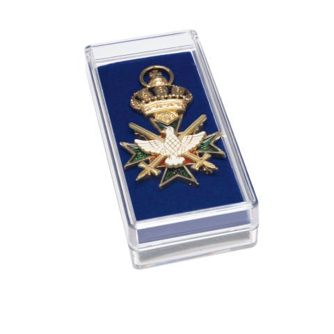 Madalya için kapsül, 98 x 44 x 22 mm, mavi, 5'li paket