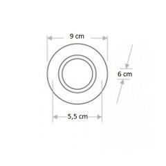 CATA CT 6555 Cam Spot Armatür Ortanca CT-6555 [ Ampul Ve Soket Dahil Değildir ]