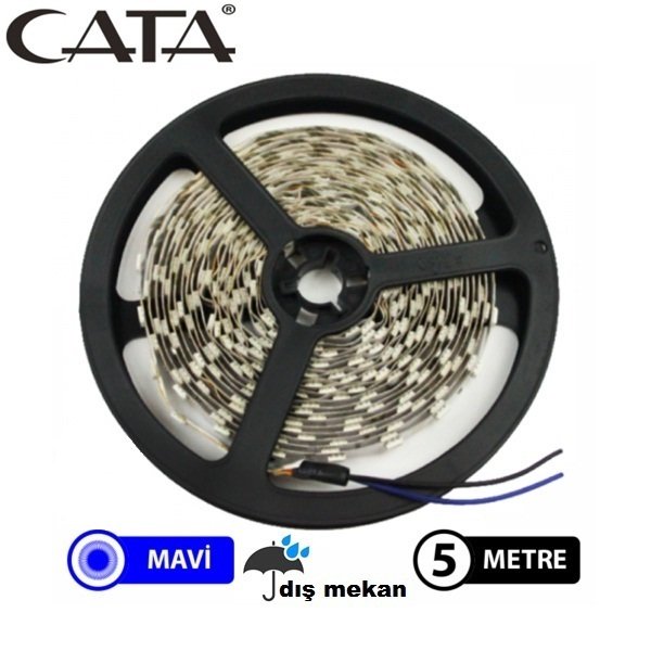 CATA CT 4491 10 Çip Şerit Led MAVİ DIŞ MEKAN 5 METRE FİYATIDIR