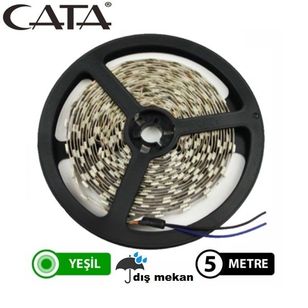 CATA CT 4490 10 Çip Şerit Led YEŞİL DIŞ MEKAN CT-4490 5 METRE FİYATIDIR