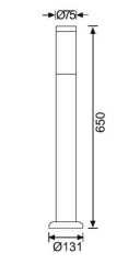 65 cm Bahçe Aydınlatma Direği - Paslanmaz Çelik - JG824 SS Alım Yapmadan Önce Stok Bilgisi Alınız