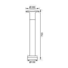 75 cm Bahçe Aydınlatma Direği -  Antrasit Gövde - JG949 AN Alım Yapmadan Önce Stok Bilgisi Alınız