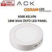 18W Sıva Üstü KARE Led Panel Metal Beyaz Kasa 22X22 cm Beyaz Işık 6500K - AP04-01830